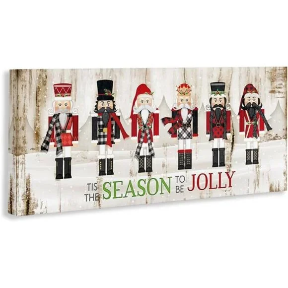 Be Jolly Festive Phrase Winter Christmas Nutcrackers